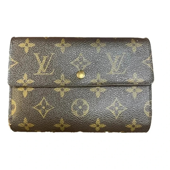 #194 Louis Vuitton Porte Tresor Monogram Trifold Wallet - Picture 1 of 16